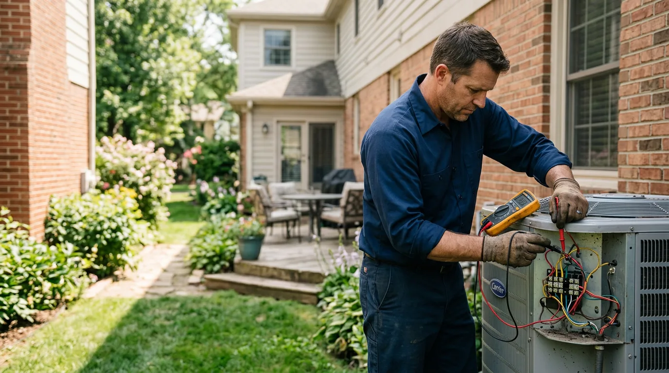 HVAC technician working near Wirtz, VA